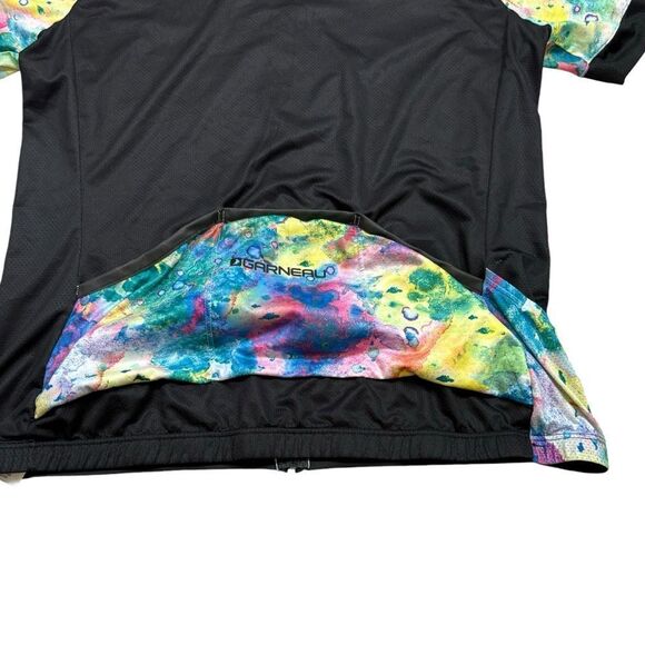 Ladies Garneau Cycling Jersey Full Zip Black and Paint Splatter Size XXL - Picture 4 of 10